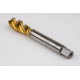 M18x2.5 M HSS-E Spiral Flute Tap, 14mm Shank x 25mm Thread Length, 2.5XD, Mod. Bottoming, 4 Flute, 6H, TiN Coated