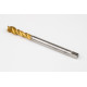 M7x0.75 MF HSS-E Spiral Flute Tap, 5.5mm Shank x 10mm Thread Length, 2.5XD, Mod. Bottoming, 3 Flute, 6H, TiN Coated