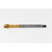 Мітчик M8x1.0 MF HSS-E зі спіральною канавкою, хвостовик 6 мм x довжина різьби 10 мм, 2.5XD, модифіковане нижнє різьблення, 3 канавки, 6H, покриття TiN