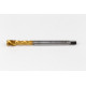 M8x1.0 MF HSS-E Spiral Flute Tap, 6mm Shank x 10mm Thread Length, 2.5XD, Mod. Bottoming, 3 Flute, 6H, TiN Coated