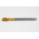 M10x1.25 MF HSS-E Spiral Flute Tap, 7mm Shank x 16mm Thread Length, 2.5XD, Mod. Bottoming, 3 Flute, 6H, TiN Coated
