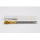 M10x1.25 MF HSS-E Spiral Flute Tap, 7mm Shank x 16mm Thread Length, 2.5XD, Mod. Bottoming, 3 Flute, 6H, TiN Coated