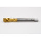M12x1.5 MF HSS-E Spiral Flute Tap, 9mm Shank x 15mm Thread Length, 2.5XD, Mod. Bottoming, 3 Flute, 6H, TiN Coated