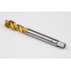 M12x1.5 MF HSS-E Spiral Flute Tap, 9mm Shank x 15mm Thread Length, 2.5XD, Mod. Bottoming, 3 Flute, 6H, TiN Coated