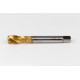 M14x1.5 MF HSS-E Spiral Flute Tap, 11mm Shank x 15mm Thread Length, 2.5XD, Mod. Bottoming, 3 Flute, 6H, TiN Coated