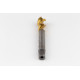 M14x1.5 MF HSS-E Spiral Flute Tap, 11mm Shank x 15mm Thread Length, 2.5XD, Mod. Bottoming, 3 Flute, 6H, TiN Coated
