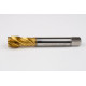 M18x1.5 MF HSS-E Spiral Flute Tap, 14mm Shank x 17mm Thread Length, 2.5XD, Mod. Bottoming, 4 Flute, 6H, TiN Coated