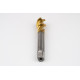 M18x1.5 MF HSS-E Spiral Flute Tap, 14mm Shank x 17mm Thread Length, 2.5XD, Mod. Bottoming, 4 Flute, 6H, TiN Coated