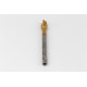 M8x1.0 MF HSS-E Spiral Point Tap, 6mm Shank x 17mm Thread Length, 3XD, Plug, 3 Flute, 6H, TiN Coated