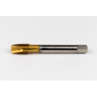 M14x1.5 MF HSS-E Spiral Point Tap, 11mm Shank x 22mm Thread Length, 3XD, Plug, 3 Flute, 6H, TiN Coated