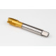 M18x1.5 MF HSS-E Spiral Point Tap, 14mm Shank x 25mm Thread Length, 3XD, Plug, 4 Flute, 6H, TiN Coated
