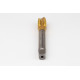 M18x1.5 MF HSS-E Spiral Point Tap, 14mm Shank x 25mm Thread Length, 3XD, Plug, 4 Flute, 6H, TiN Coated