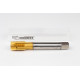 M18x1.5 MF HSS-E Spiral Point Tap, 14mm Shank x 25mm Thread Length, 3XD, Plug, 4 Flute, 6H, TiN Coated