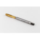 M6x1.0 M HSS-E Spiral Point Tap, 6mm Shank x 17mm Thread Length, 3XD, Plug, 3 Flute, 6H, TiN Coated