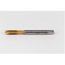 M7x1.0 M HSS-E Spiral Point Tap, 7mm Shank x 17mm Thread Length, 3XD, Plug, 3 Flute, 6H, TiN Coated