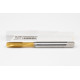 M8x1.25 M HSS-E Spiral Point Tap, 8mm Shank x 20mm Thread Length, 3XD, Plug, 3 Flute, 6H, TiN Coated