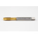 M10x1.5 M HSS-E Spiral Point Tap, 10mm Shank x 22mm Thread Length, 3XD, Plug, 3 Flute, 6H, TiN Coated