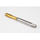 M10x1.5 M HSS-E Spiral Point Tap, 10mm Shank x 22mm Thread Length, 3XD, Plug, 3 Flute, 6H, TiN Coated