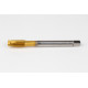M12x1.75 M HSS-E Spiral Point Tap, 9mm Shank x 24mm Thread Length, 3XD, Plug, 3 Flute, 6H, TiN Coated