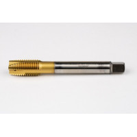 Мітчик M16x2.0 M HSS-E зі спіральним кінчиком, хвостовик 12 мм x довжина різьби 27 мм, 3XD, заглушка, 3 канавки, 6H, покриття TiN