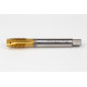 M18x2.5 M HSS-E Spiral Point Tap, 14mm Shank x 30mm Thread Length, 3XD, Plug, 4 Flute, 6H, TiN Coated