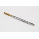 M2.5x0.45 M HSS-E Spiral Flute Tap, 2.8mm Shank x 9mm Thread Length, 2.5XD, Mod. Bottoming, 3 Flute, 6H, TiN Coated