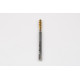 M2.5x0.45 M HSS-E Spiral Flute Tap, 2.8mm Shank x 9mm Thread Length, 2.5XD, Mod. Bottoming, 3 Flute, 6H, TiN Coated