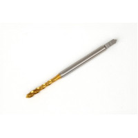 M3x0.5 M HSS-E Spiral Flute Tap, 3.5mm Shank x 6mm Thread Length, 2.5XD, Mod. Bottoming, 3 Flute, 6H, TiN Coated