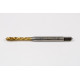 M3.5x0.6 M HSS-E Spiral Flute Tap, 4mm Shank x 7mm Thread Length, 2.5XD, Mod. Bottoming, 3 Flute, 6H, TiN Coated