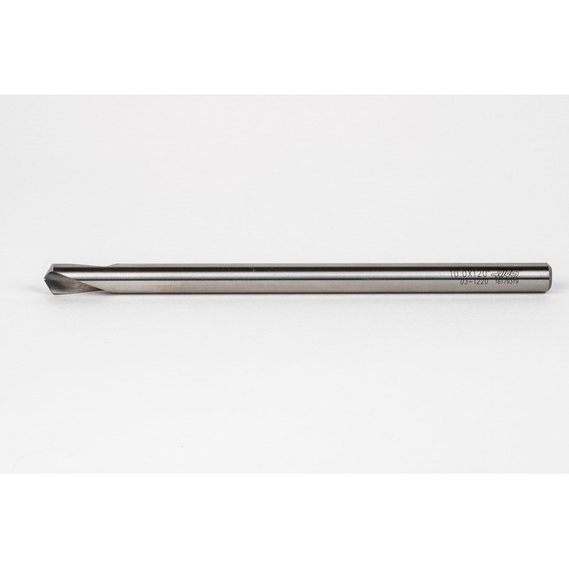 10mm Ø Cobalt Spot Drill, 10mm Shank x 120° Point Angle, 2 Flute, Uncoated