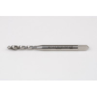 M3.5x0.6 M HSS-E Spiral Flute Tap, 4mm Shank x 7mm Thread Length, 2.5XD, Mod. Bottoming, 2 Flute, 6H, Uncoated