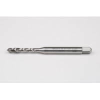 M4.5x0.75 M HSS-E Spiral Flute Tap, 6mm Shank x 8mm Thread Length, 2.5XD, Mod. Bottoming, 2 Flute, 6H, Uncoated