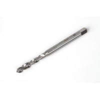 Мітчик M6x1.0 M HSS-E зі спіральною канавкою, хвостовик 6 мм x довжина різьби 10 мм, 2.5XD, модифіковане нижнє різьблення, 2 канавки, 6H, без покриття