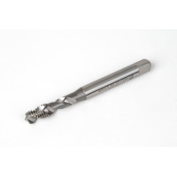 M10x1.5 M HSS-E Spiral Flute Tap, 10mm Shank x 15mm Thread Length, 2.5XD, Mod. Bottoming, 2 Flute, 6H, Uncoated