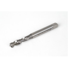 M10x1.5 M HSS-E Spiral Flute Tap, 10mm Shank x 15mm Thread Length, 2.5XD, Mod. Bottoming, 2 Flute, 6H, Uncoated