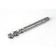 M14x2.0 M HSS-E Spiral Flute Tap, 11mm Shank x 20mm Thread Length, 2.5XD, Mod. Bottoming, 3 Flute, 6H, Uncoated