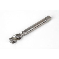 M16x2.0 M HSS-E Spiral Flute Tap, 12mm Shank x 20mm Thread Length, 2.5XD, Mod. Bottoming, 3 Flute, 6H, Uncoated