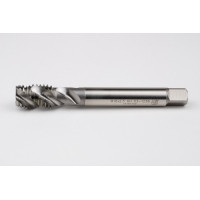 M18x2.5 M HSS-E Spiral Flute Tap, 14mm Shank x 25mm Thread Length, 2.5XD, Mod. Bottoming, 3 Flute, 6H, Uncoated