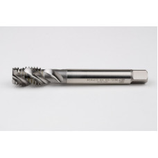 M18x2.5 M HSS-E Spiral Flute Tap, 14mm Shank x 25mm Thread Length, 2.5XD, Mod. Bottoming, 3 Flute, 6H, Uncoated