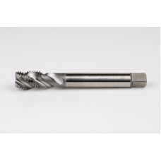M20x2.5 M HSS-E Spiral Flute Tap, 16mm Shank x 25mm Thread Length, 2.5XD, Mod. Bottoming, 3 Flute, 6H, Uncoated