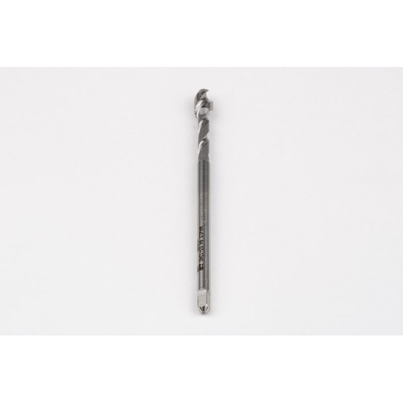 M4x0.5 MF HSS-E Spiral Flute Tap, 2.8mm Shank x 5mm Thread Length, 2.5XD, Mod. Bottoming, 2 Flute, 6H, Uncoated