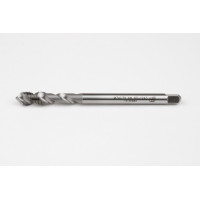 M7x0.75 MF HSS-E Spiral Flute Tap, 5.5mm Shank x 10mm Thread Length, 2.5XD, Mod. Bottoming, 2 Flute, 6H, Uncoated