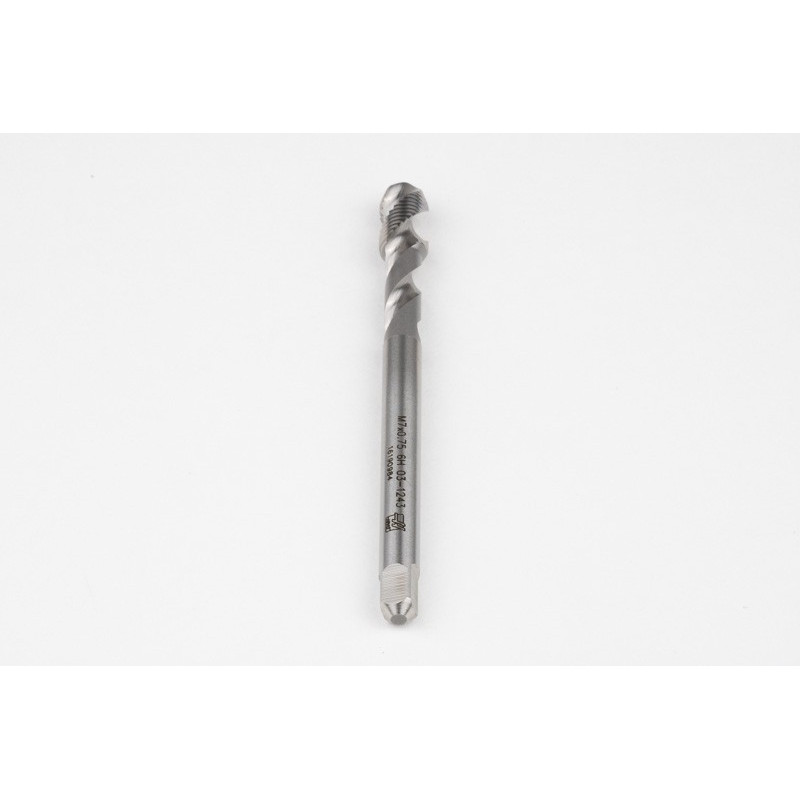 M7x0.75 MF HSS-E Spiral Flute Tap, 5.5mm Shank x 10mm Thread Length, 2.5XD, Mod. Bottoming, 2 Flute, 6H, Uncoated