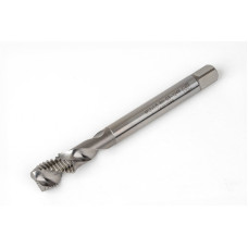 M12x1.5 MF HSS-E Spiral Flute Tap, 9mm Shank x 15mm Thread Length, 2.5XD, Mod. Bottoming, 2 Flute, 6H, Uncoated