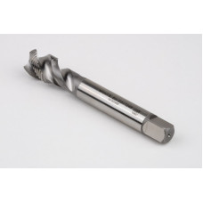 M16x1.5 MF HSS-E Spiral Flute Tap, 12mm Shank x 15mm Thread Length, 2.5XD, Mod. Bottoming, 3 Flute, 6H, Uncoated