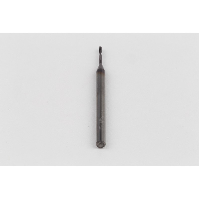 1mm Ø Carbide Drill, 3mm Shank x 140° Point Angle x 15° Helix, 3XD, 2 Flute, TiAlN Coated, GP