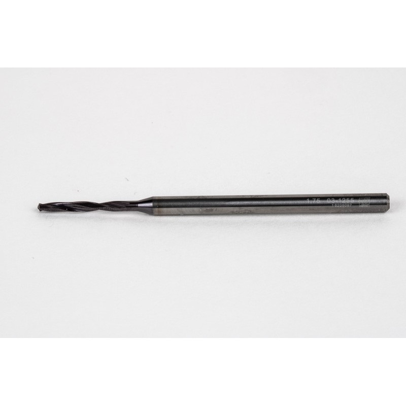1.75mm Ø Carbide Drill, 3mm Shank x 140° Point Angle x 17° Helix, 3XD, 2 Flute, TiAlN Coated, GP