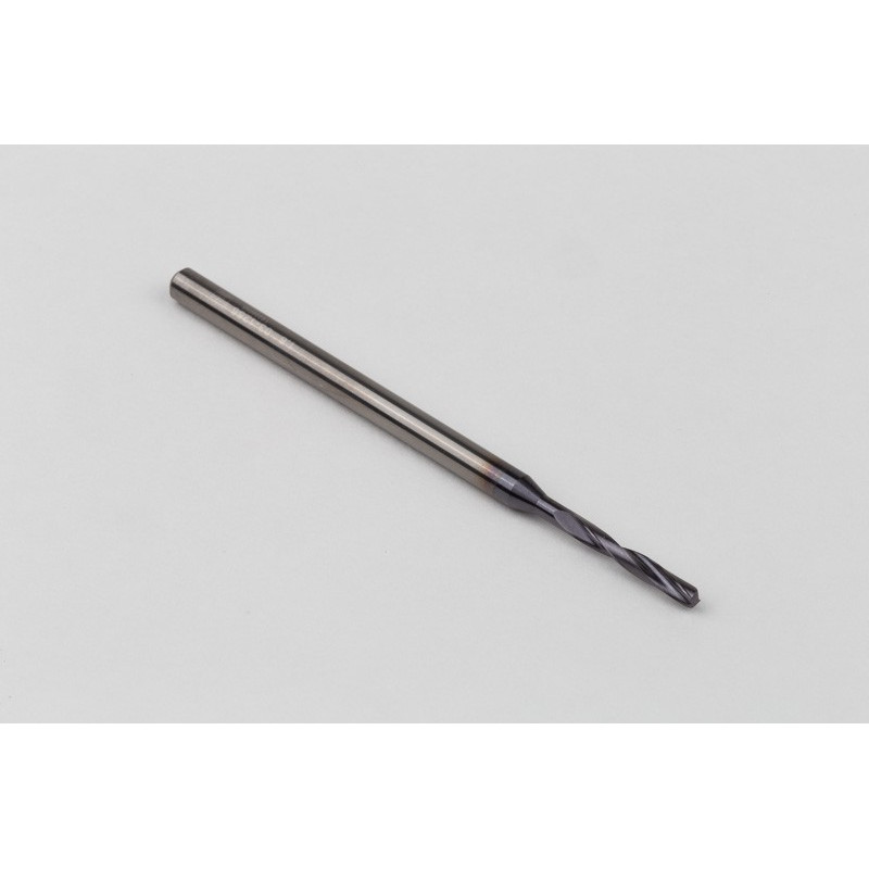 1.8mm Ø Carbide Drill, 3mm Shank x 140° Point Angle x 17° Helix, 3XD, 2 Flute, TiAlN Coated, GP