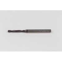 3.3mm Ø Carbide Drill, 6mm Shank x 140° Point Angle x 30° Helix, 3XD, 2 Flute, TiAlN Coated, GP