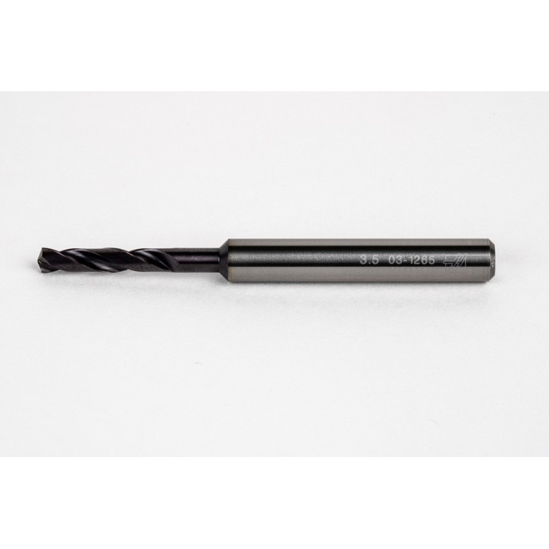 3.5mm Ø Carbide Drill, 6mm Shank x 140° Point Angle x 30° Helix, 3XD, 2 Flute, TiAlN Coated, GP